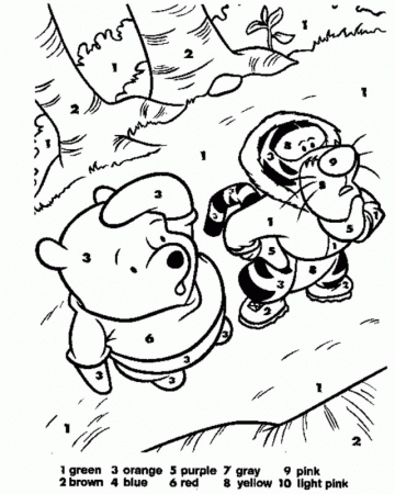 The Pooh Piglet Eeyore Tigger Moon And Stars Printable Coloring 