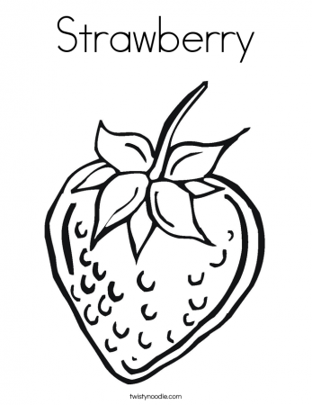 cute Strawberry Healthy Fruit Coloring Pages for kids | Great 