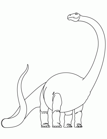 Brachiosaurus 2 Dinosaur Coloring Page | HM Coloring Pages