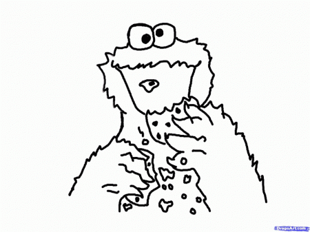 Draw Cookie Monster Step By Step Drawing Sheets Added By Dawn 