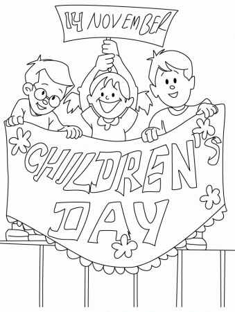Childrens Day Coloring Page | Download Free Childrens Day Coloring 