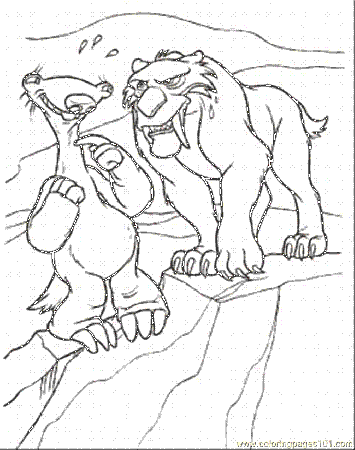 Coloring Pages Diego And Sid (Cartoons > Ice Age) - free printable 