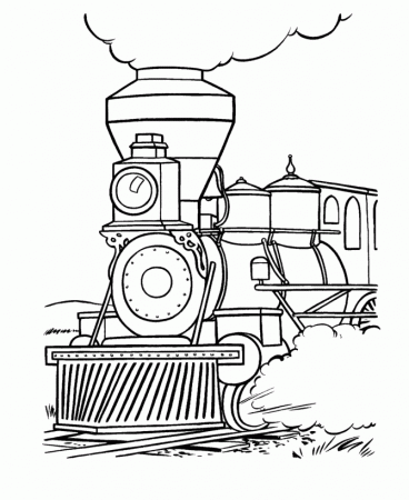 Train and Railroad Coloring pages - Steam locomotive Coloring 