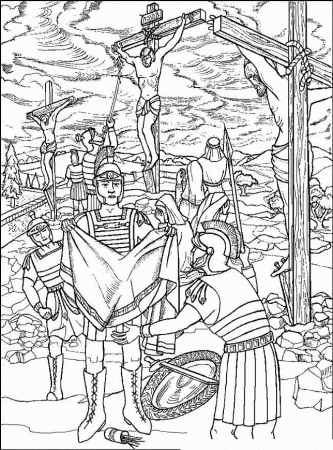 Jesus On The Cross Coloring Pages - Good Friday Coloring Pages 