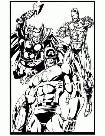 thor captain america Colouring Pages (page 2)