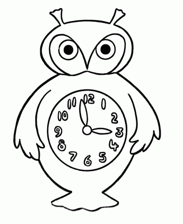 Free Printable Clock Coloring Pages For Kids