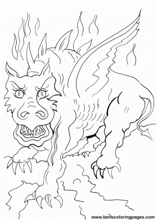 Dragon coloring pages for children