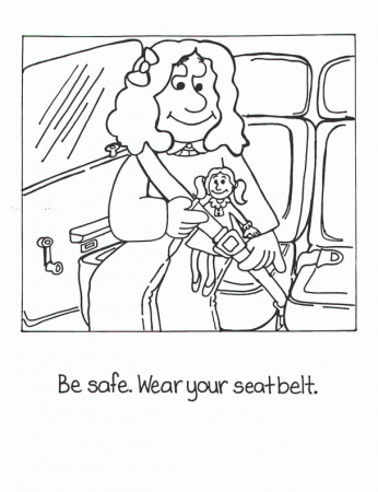 Seat Belt Safety Coloring Pages