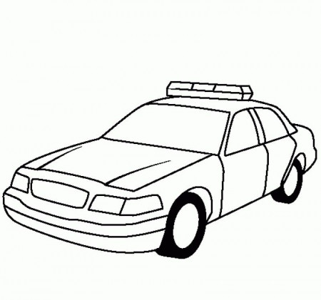 Police Car Ready To Run Coloring Page - Kids Colouring Pages