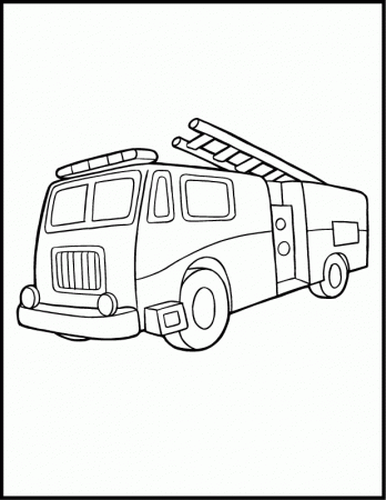 on fire trucks Colouring Pages