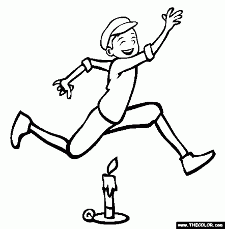 jack be nimble coloring page