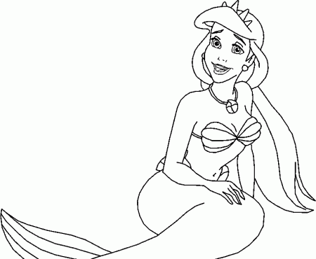 Cartoon Coloring Coloring Page Mermaid With Pearls Colored By 