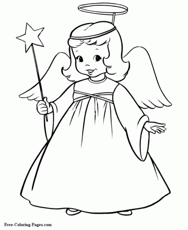 Christmas coloring pages - Angels | Maddyson's coloring book | Pinter…