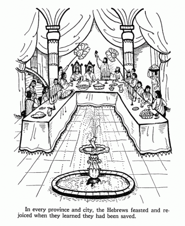 Ester Bible Story Coloring Page | bible
