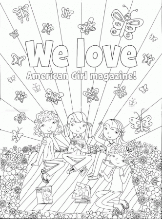 American Girl Doll Coloring Page Kids | 99coloring.com