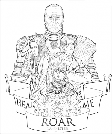 House Lannister game of thrones coloring pages | Coloring Pages