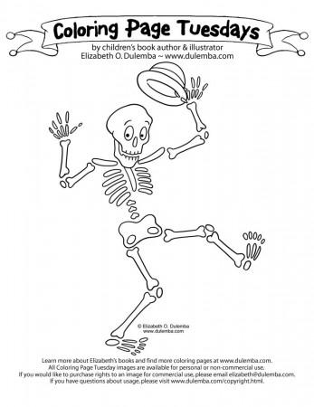 dulemba: Coloring Page Tuesday - Skeleton!