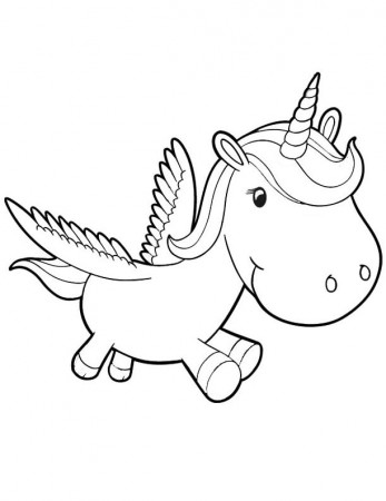 Free Cute Baby Unicorn Printable Coloring Pages