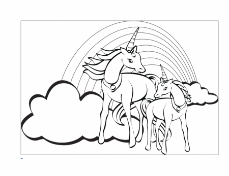 Vector Of A Cartoon Unicorn Coloring Page Outline By Ron 216753 