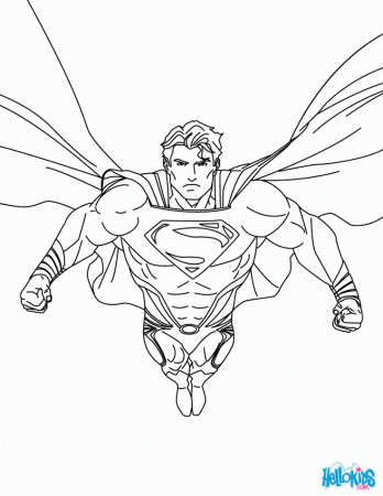 SUPERMAN printing and coloring page | Super Heroes and Villains 