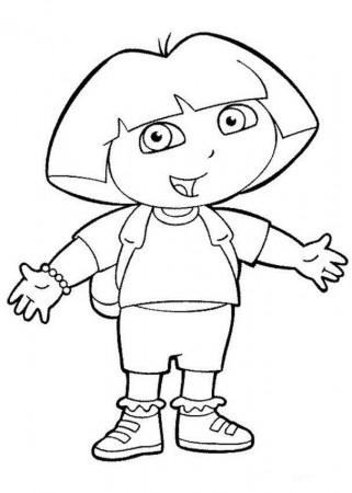 dora the explorer map amd backpack coloring page xcx dora the 