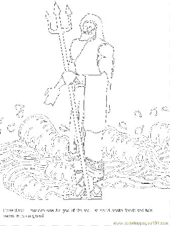 Coloring Pages Greece Poseidon (Countries > Greece) - free 