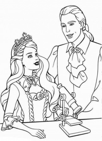 Barbie Study Astronomy Coloring Page Coloringplus 168957 Astronomy 