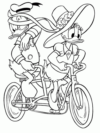 Donald Duck And Daisy Duck | Free Coloring Pages
