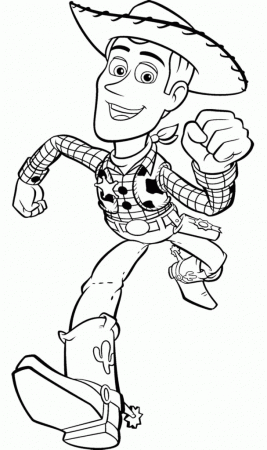 Sweet Toy Story Woody Runs Fast Coloring Page | Laptopezine.