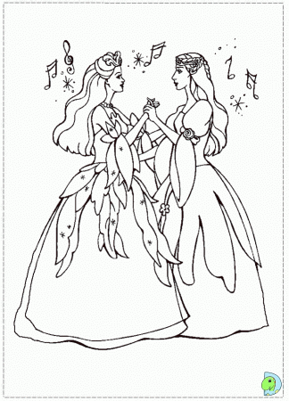 swan lake barbie Colouring Pages