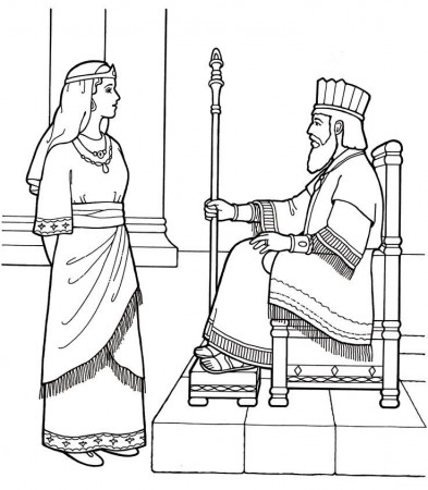 Queen Esther with the KIng. | Bible: Old Testament for Kids | Pinte…