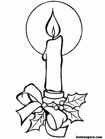 printable coloring pages of christmas candles