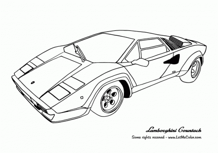 Lamborghini Color Page Printable Coloring Pages 2014 | StickyPictures