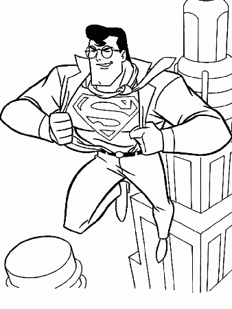 Angry Clark Kent Superman Coloring Page - Superheroes Coloring 