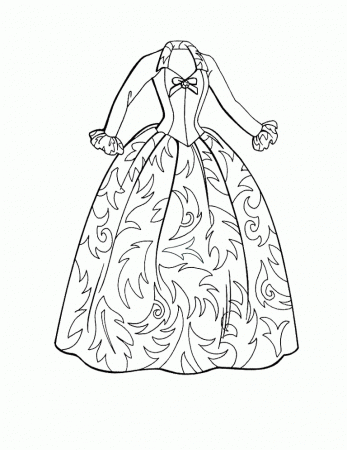 Barbie Doll clothes Coloring pages for kids | Great Coloring Pages