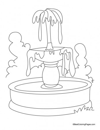 Beautiful fountain coloring pages | Download Free Beautiful 