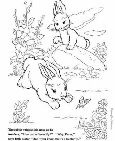 Rabbit coloring pages to print and color 015
