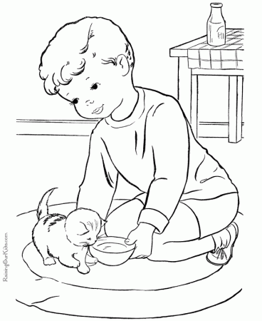 Free Printable Kitten to color