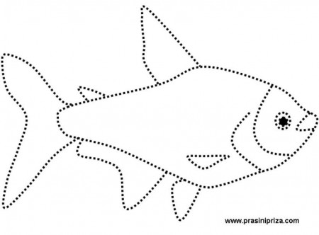 FISH - DOT TO DOT COLORING PAGES