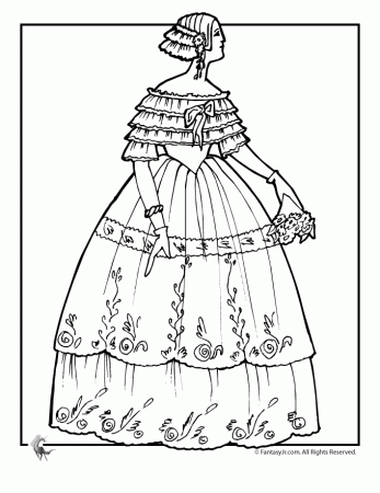victorian dolls Colouring Pages