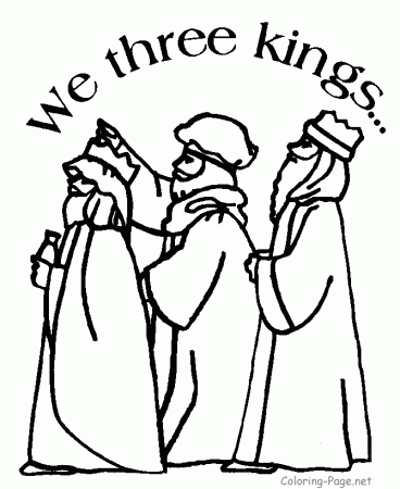 Bible Coloring Page - We Three Kings