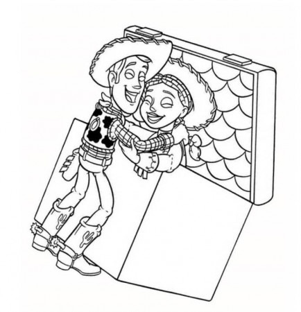 jessie toy story coloring page or woody hug