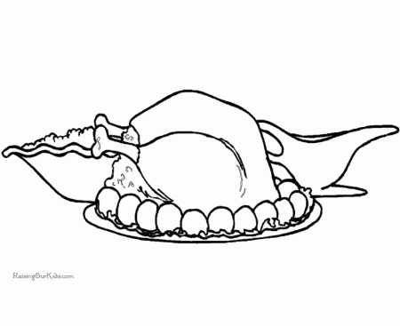 Dinner coloring page for Thanksgiving 019