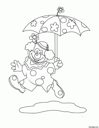 Free Printable Coloring Pages For Kids Clown Umbrella 130096 Clown 