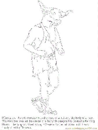Coloring Pages Minotaur (Cartoons > Miscellaneous) - free 