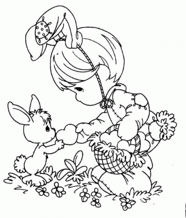 Precious Moments Easter page | Coloring Pages