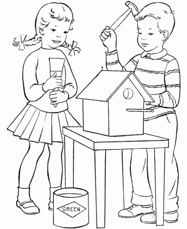 of cartoon evil boy holding water balloon coloring page outline 