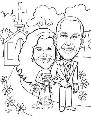 Caricatures and Cartoons Couple Anniversary and Wedding Gift