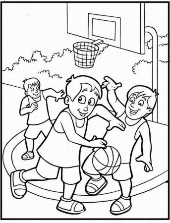 Basketball Coloring Page Pages Kids Crafts Pinterest 2014 | Sticky 