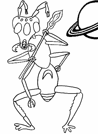Space Ufo Coloring Pages